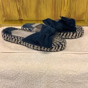 J/SLIDES Dark Blue Espadrille Flats